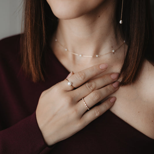 Inel din aur Pearl Elegance - Indira