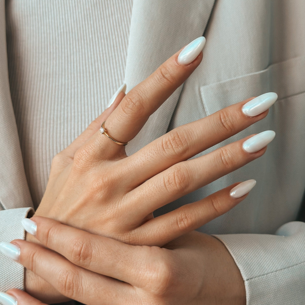 Вечен златен пръстен - Диамант 0.1 CT - Инидра