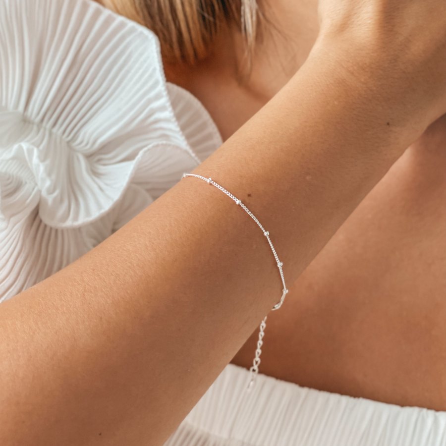 Сребърна гривна Beaded - Indira