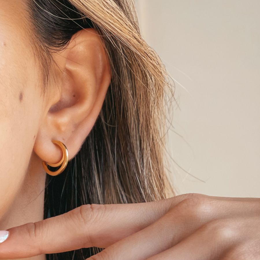 Cercei din argint Golden Siamese - Indira