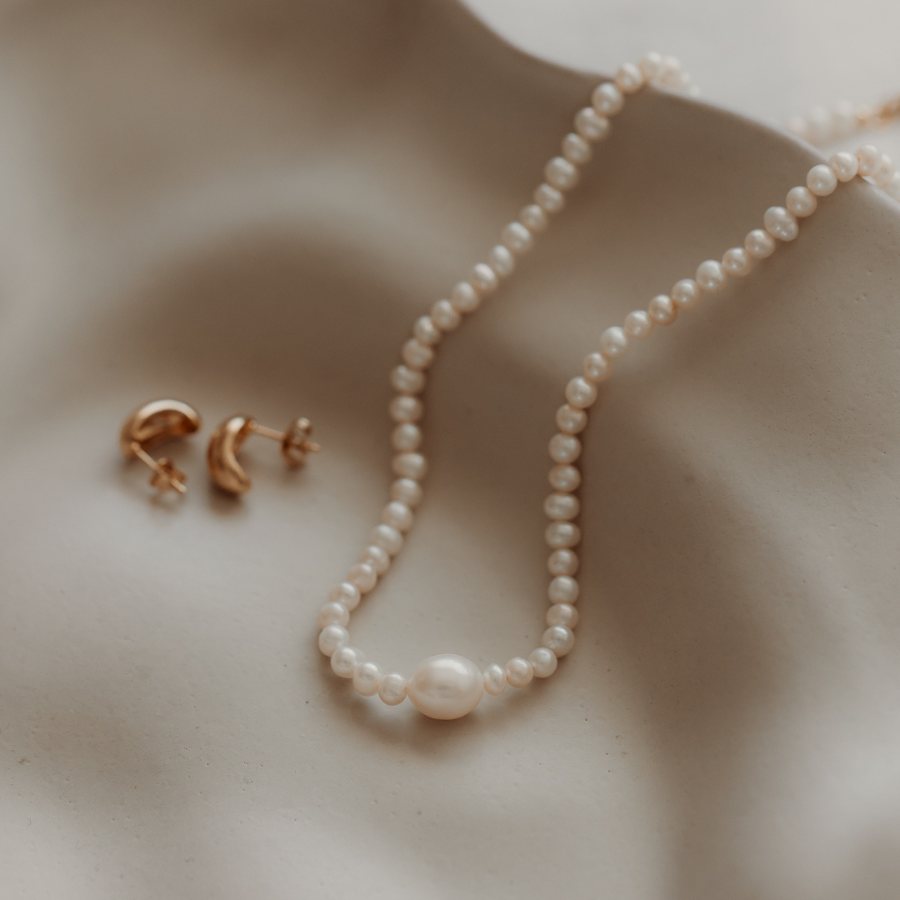 Сребърно колие Chanti - Култивирани перли - Indira