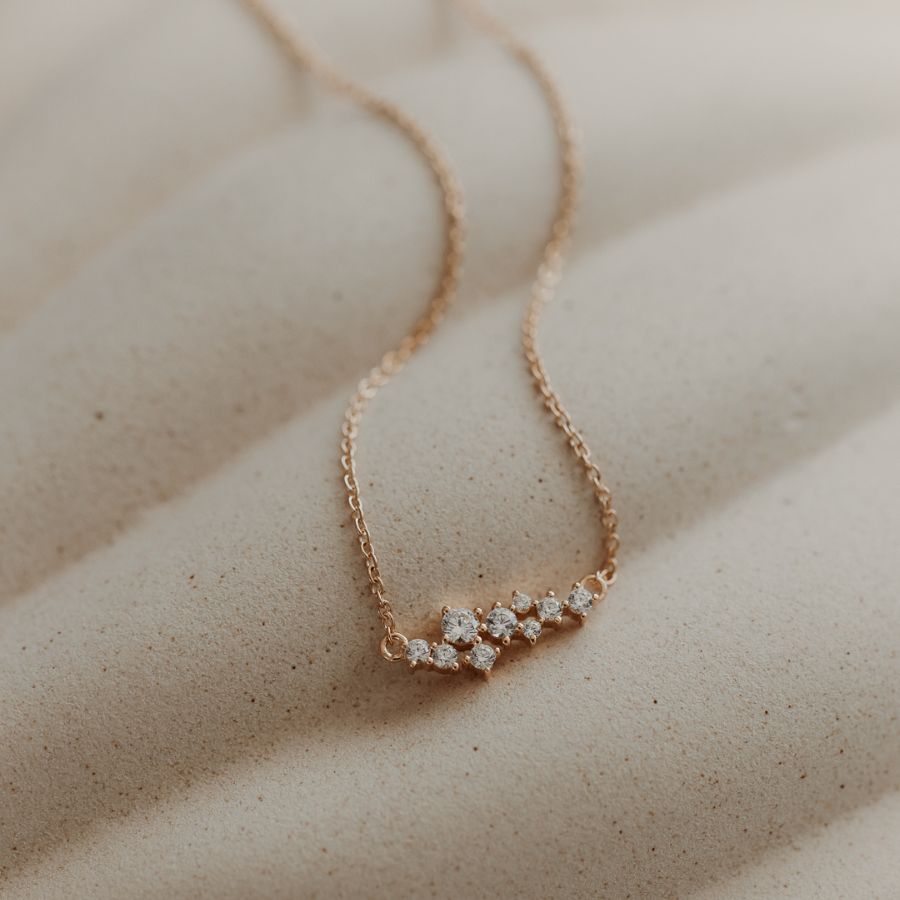 Сребърно колие Golden Constellation - Indira