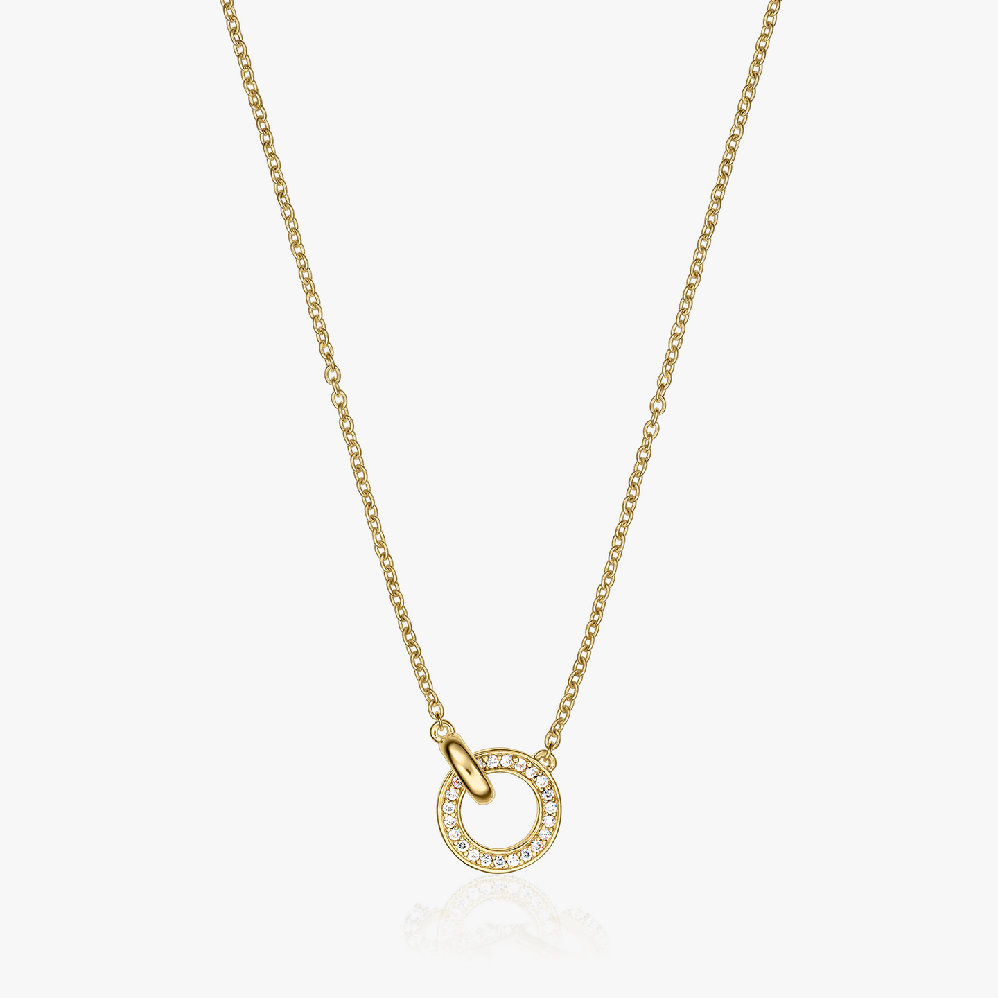 Сребърно колие Golden Linked - Indira