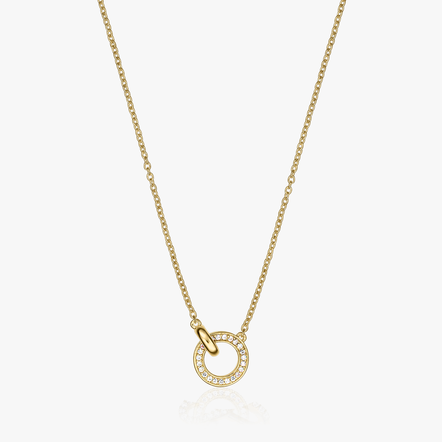 Сребърно колие Golden Linked - Indira