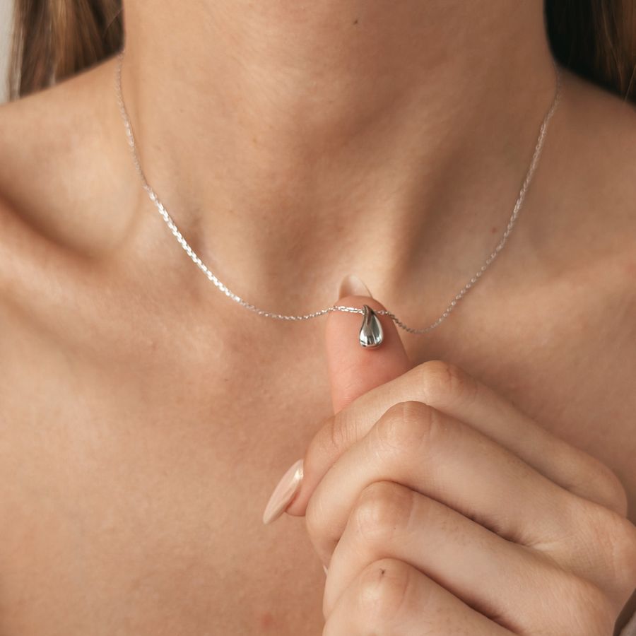 Сребърно колие Silver Drop - Indira