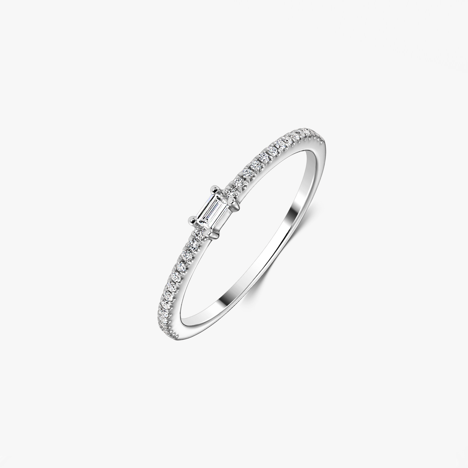 Inel din aur alb Celeste – Diamante - Indira