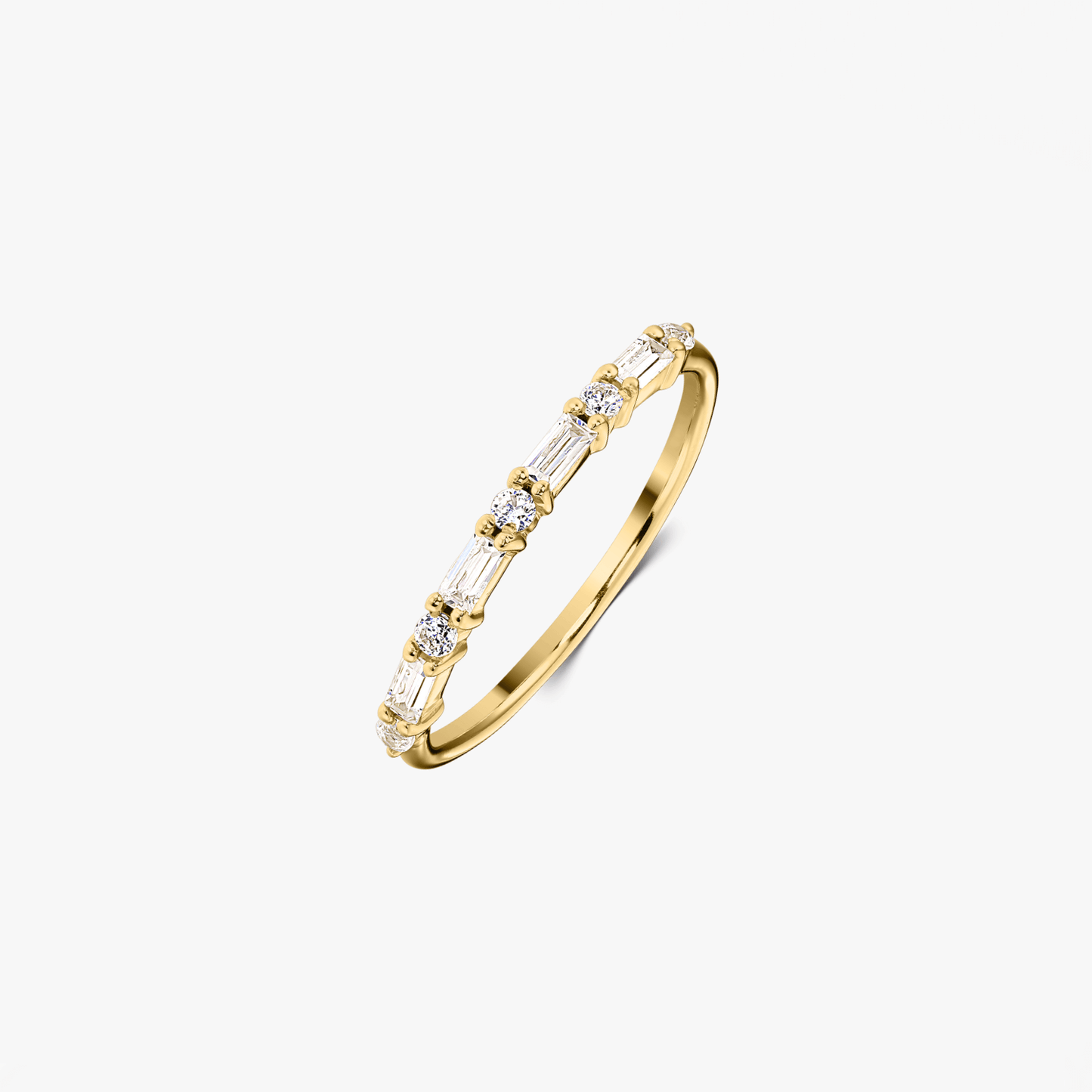 Inel argint Golden Baguette - Zirconiu - Indira