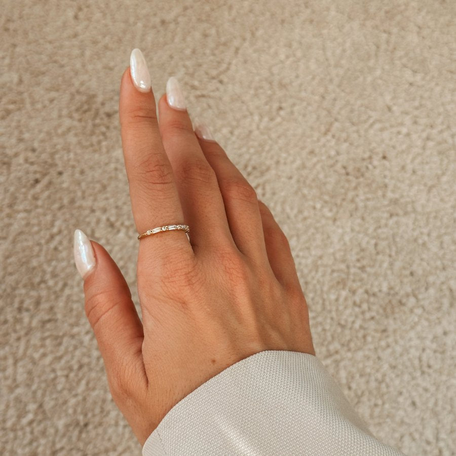 Inel argint Baguette - Zirconiu - Indira