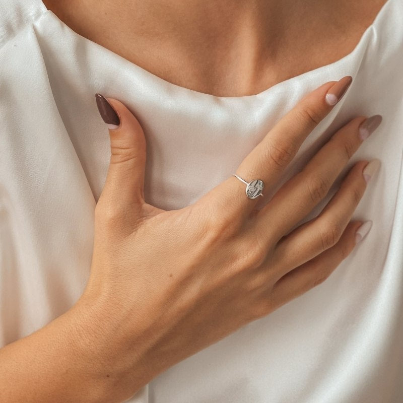 Сребърен пръстен Birth Flower - Cosmos - Indira