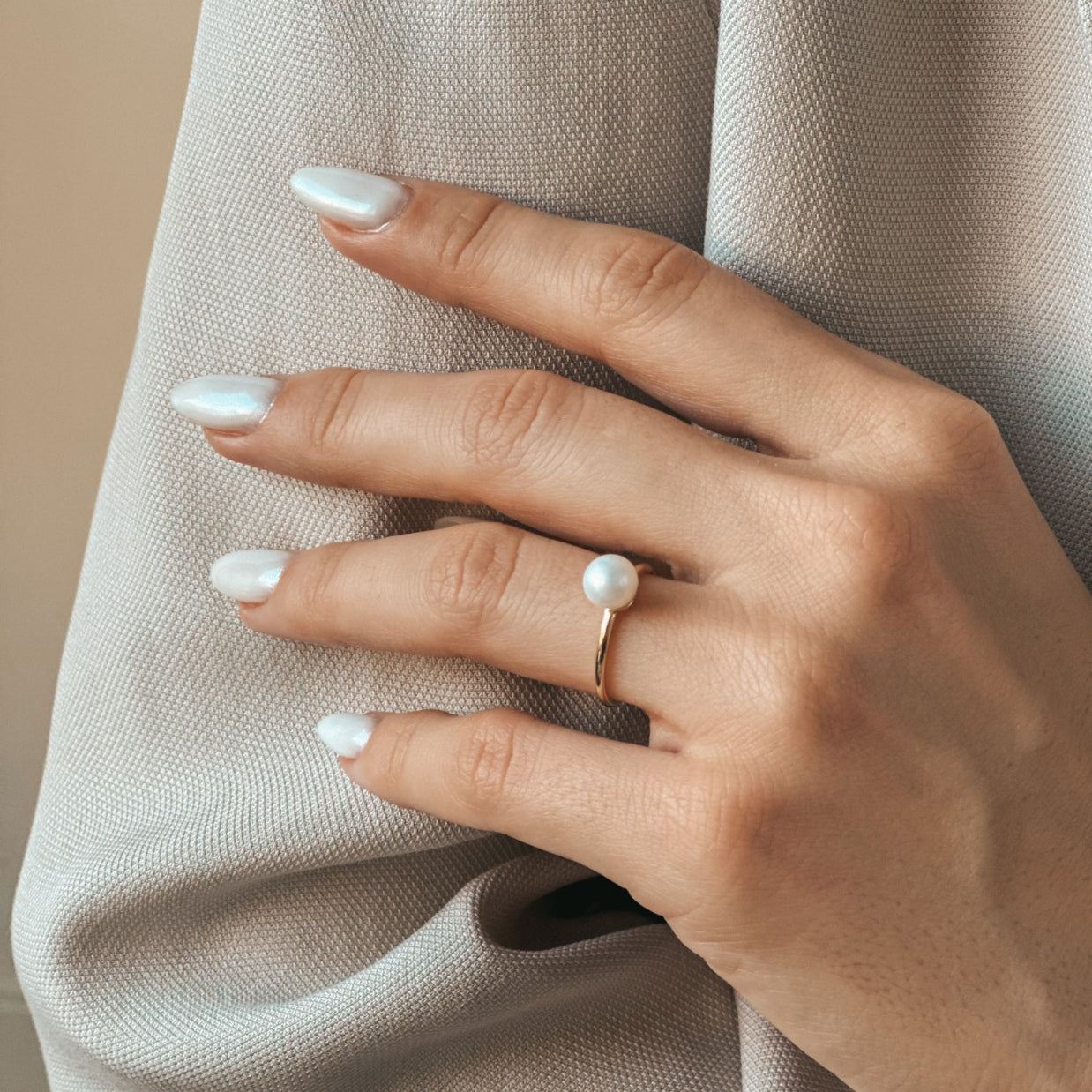 Златен пръстен Pearl Elegance - Indira