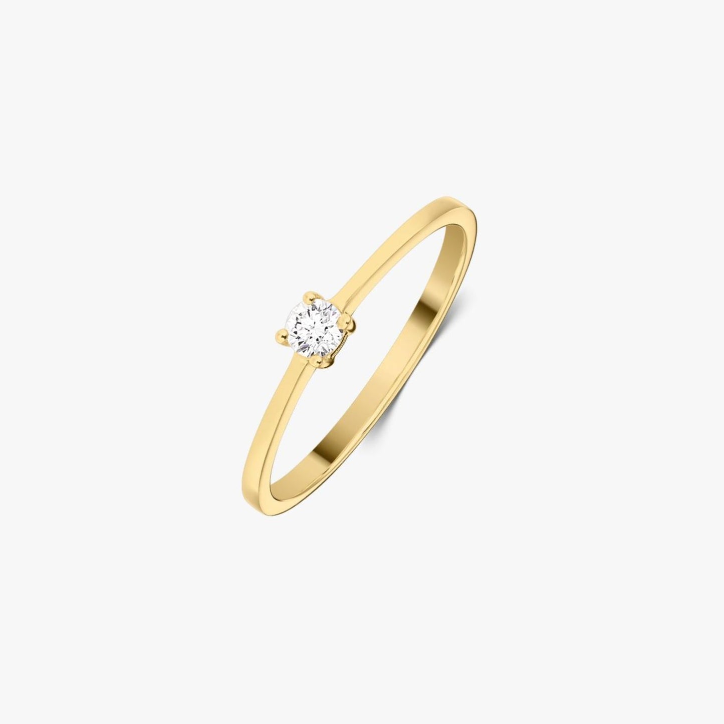 Вечен златен пръстен - Диамант 0.1 CT