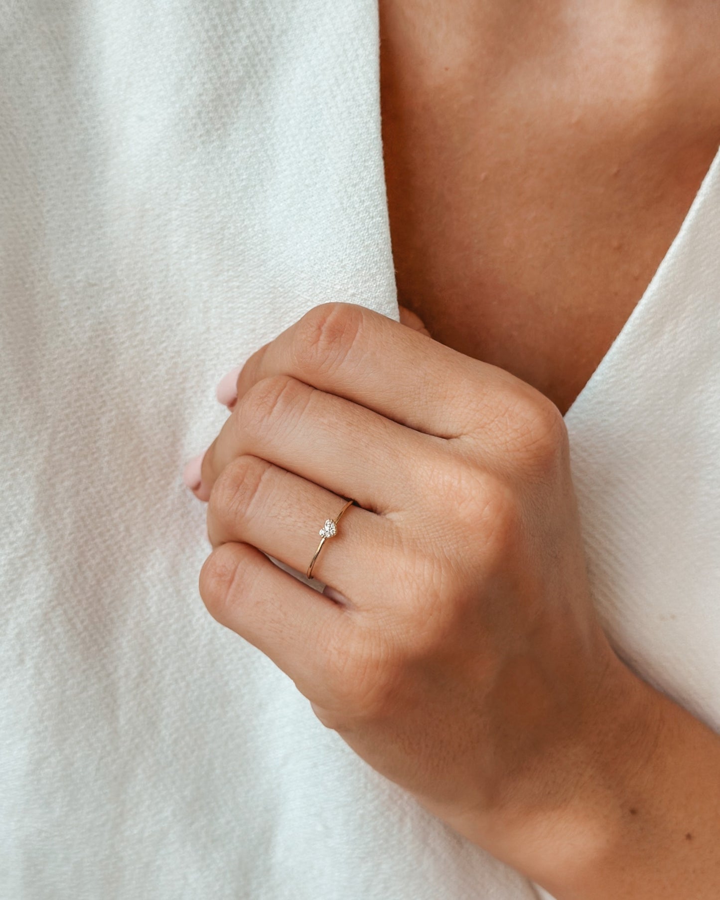 Inel din aur galben Alma – Diamante - Indira