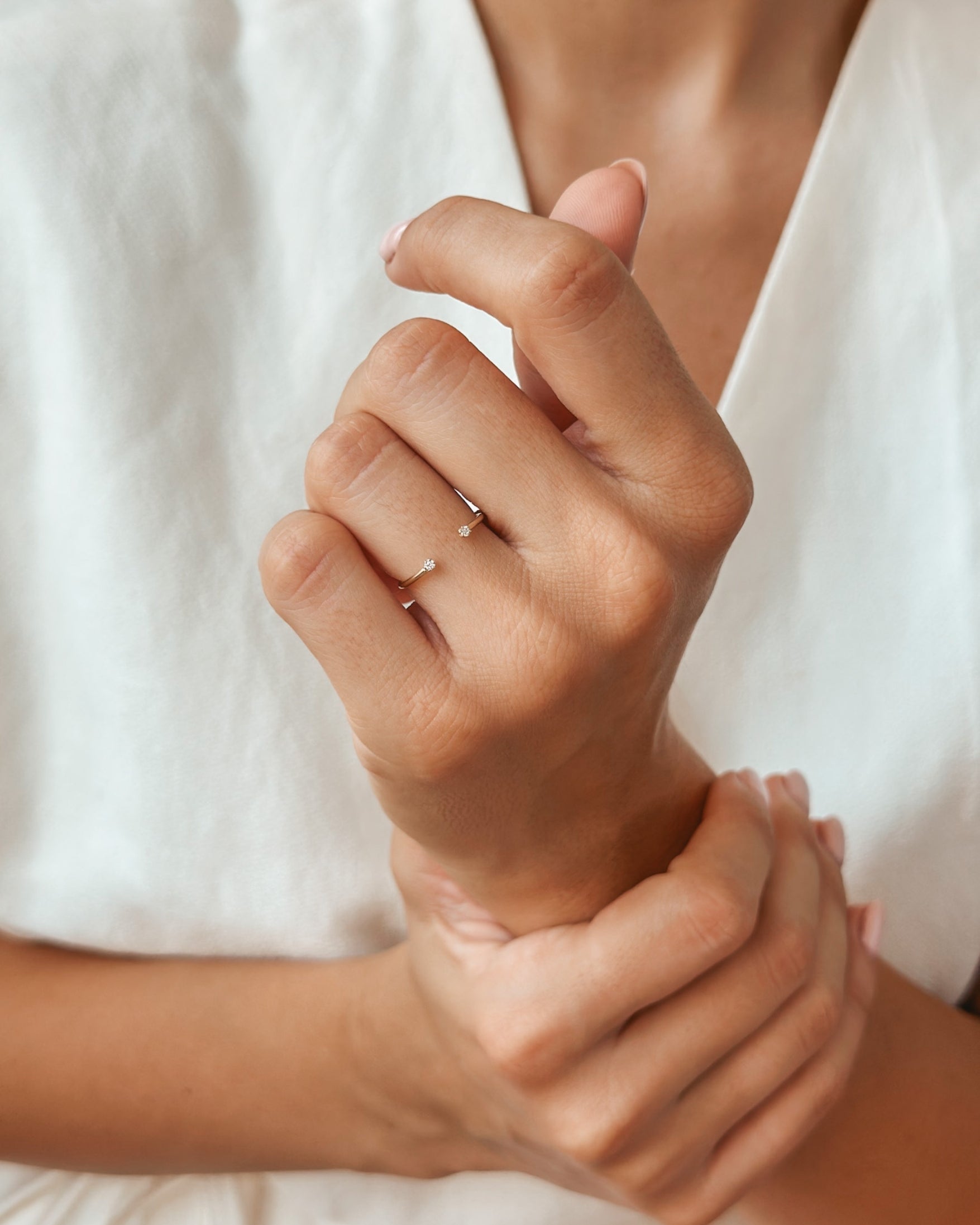 Златен пръстен Ava – Диаманти - Indira