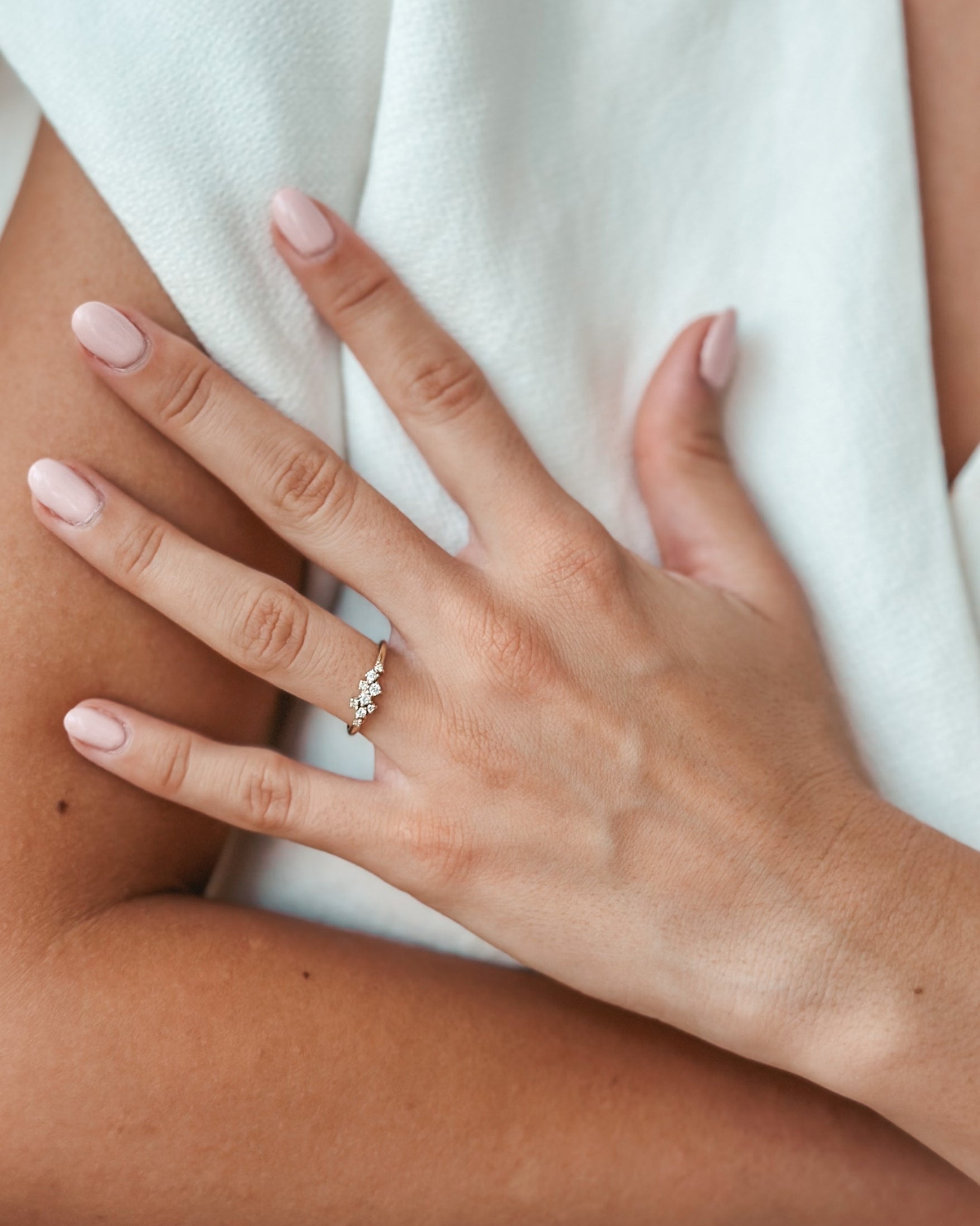 Пръстен от жълто злато Selene – Диаманти - Indira