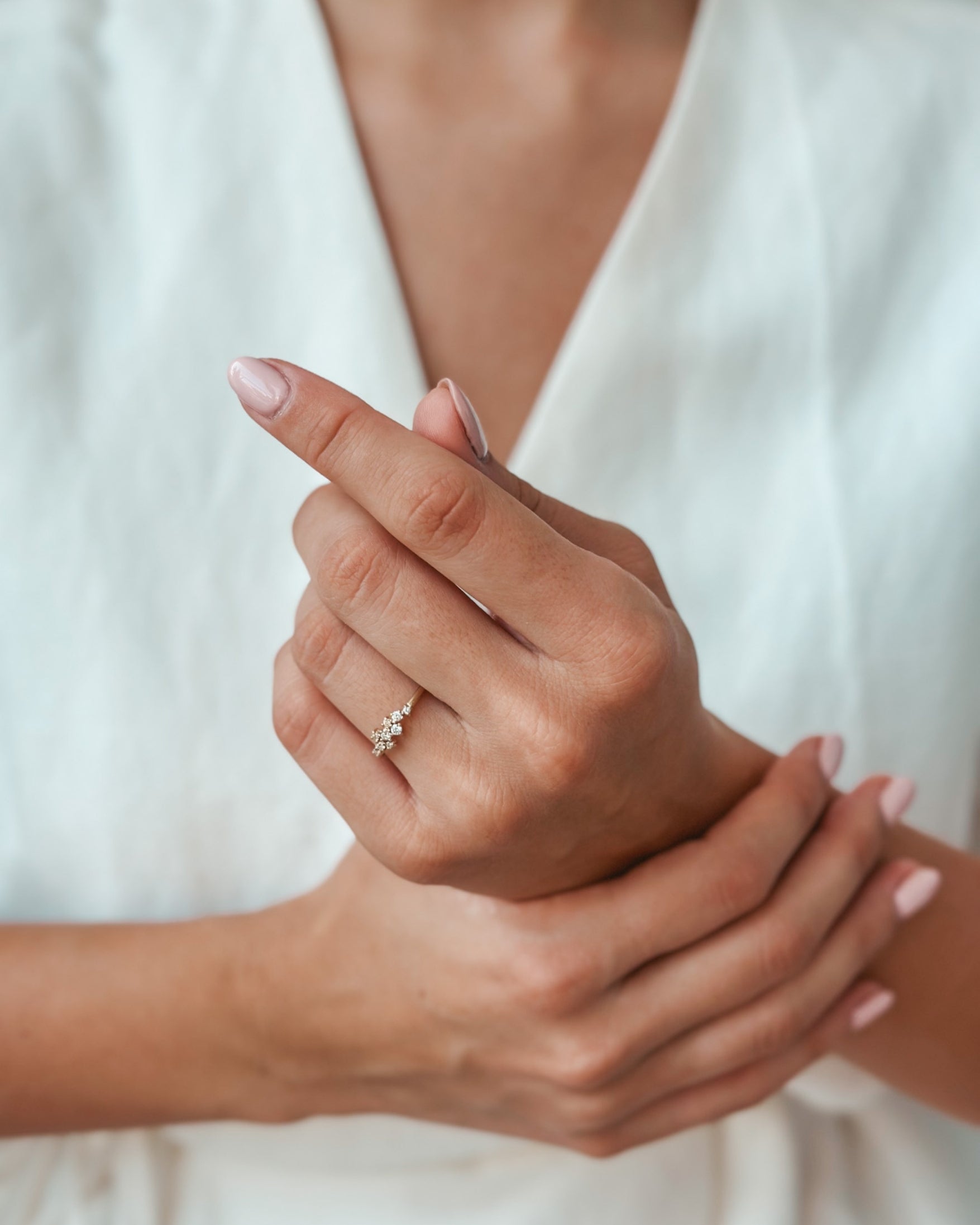 Пръстен от жълто злато Selene – Диаманти - Indira