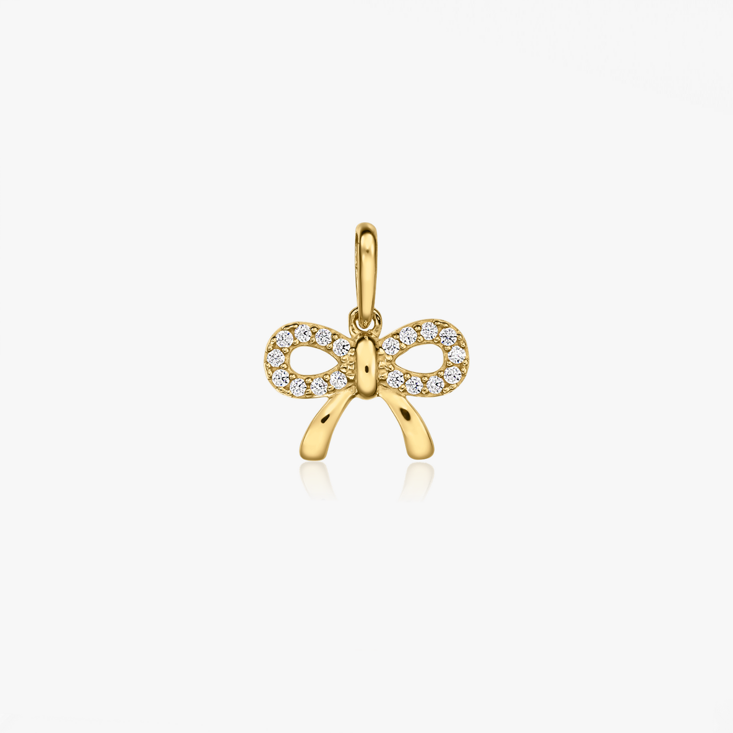 Златно колие с висулка Bow Charm - Indira