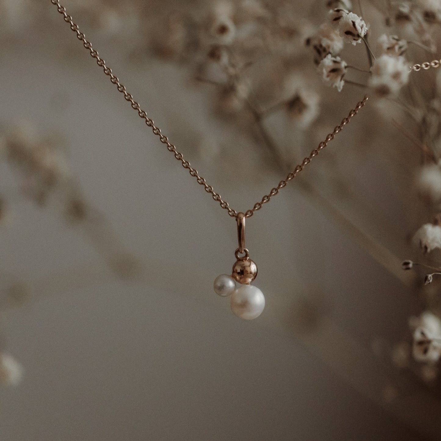 Златно колие Лора - Натурални перли