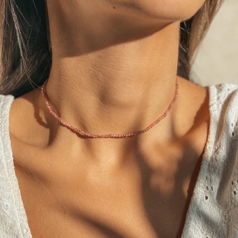 Сребърно колие Golden SummerScape - Турмалин - Indira