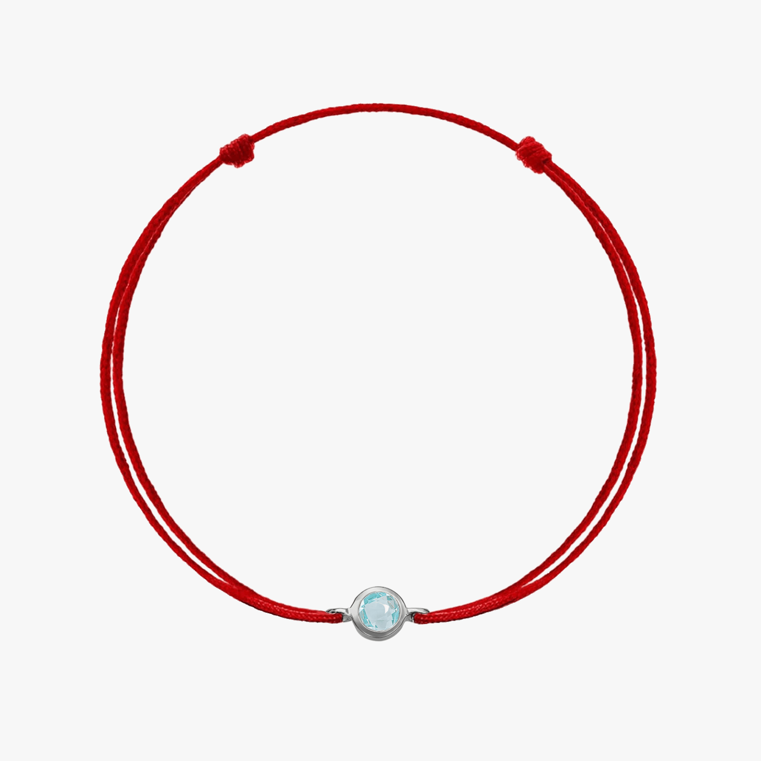 Сребърна верижка Birthstone Silver March - Aquamarine - Indira