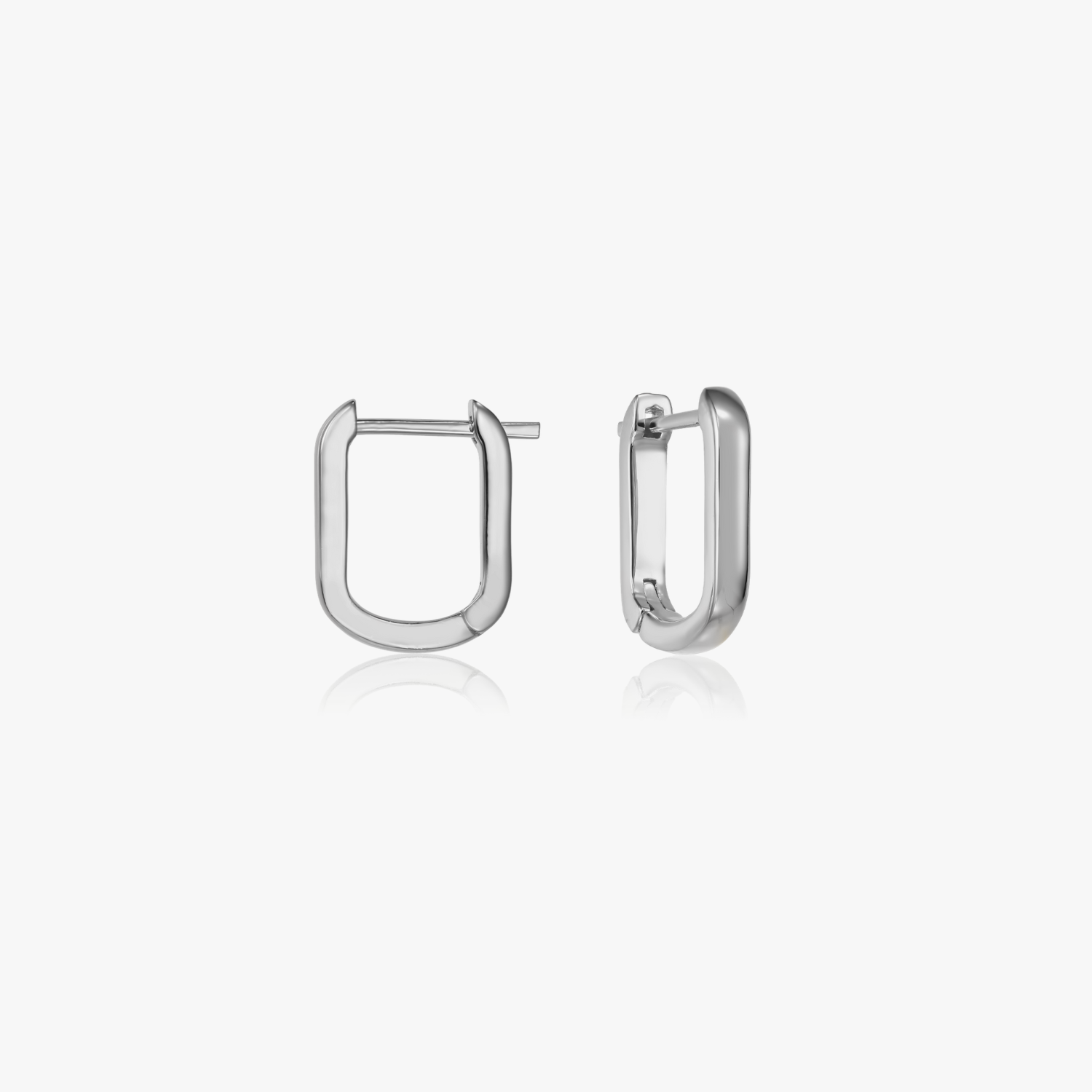 Сребърни обеци U Hoops - Indira