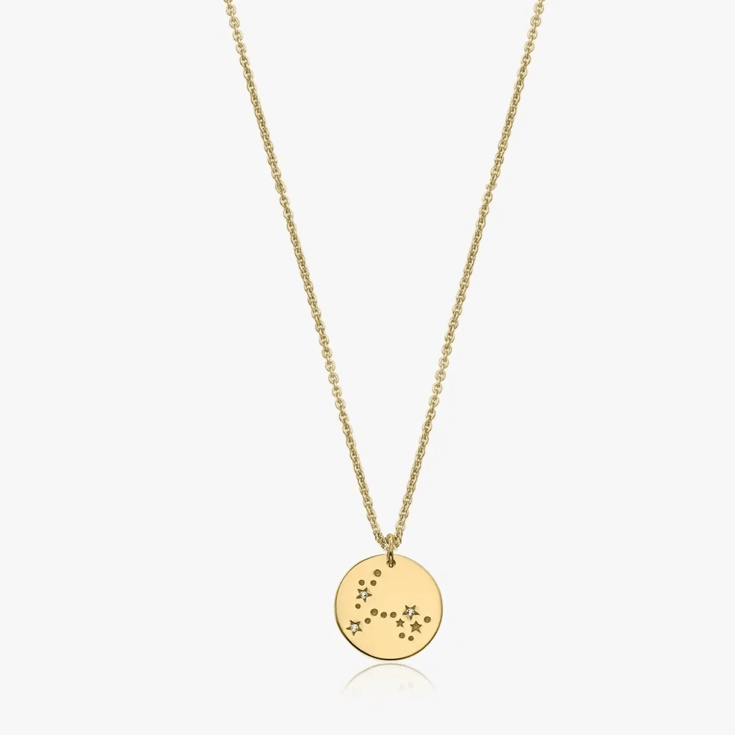 Сребърно колие Golden Zodiac - Pisces - Indira