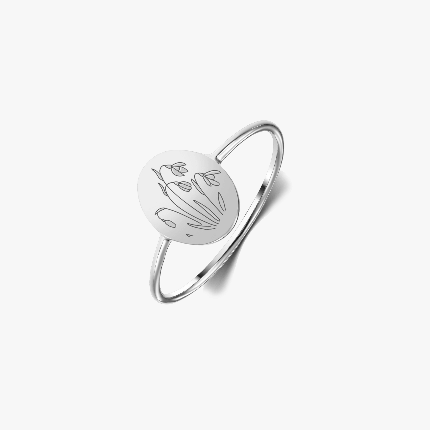 Сребърен пръстен Birth Flower - January Snowdrop - Indira