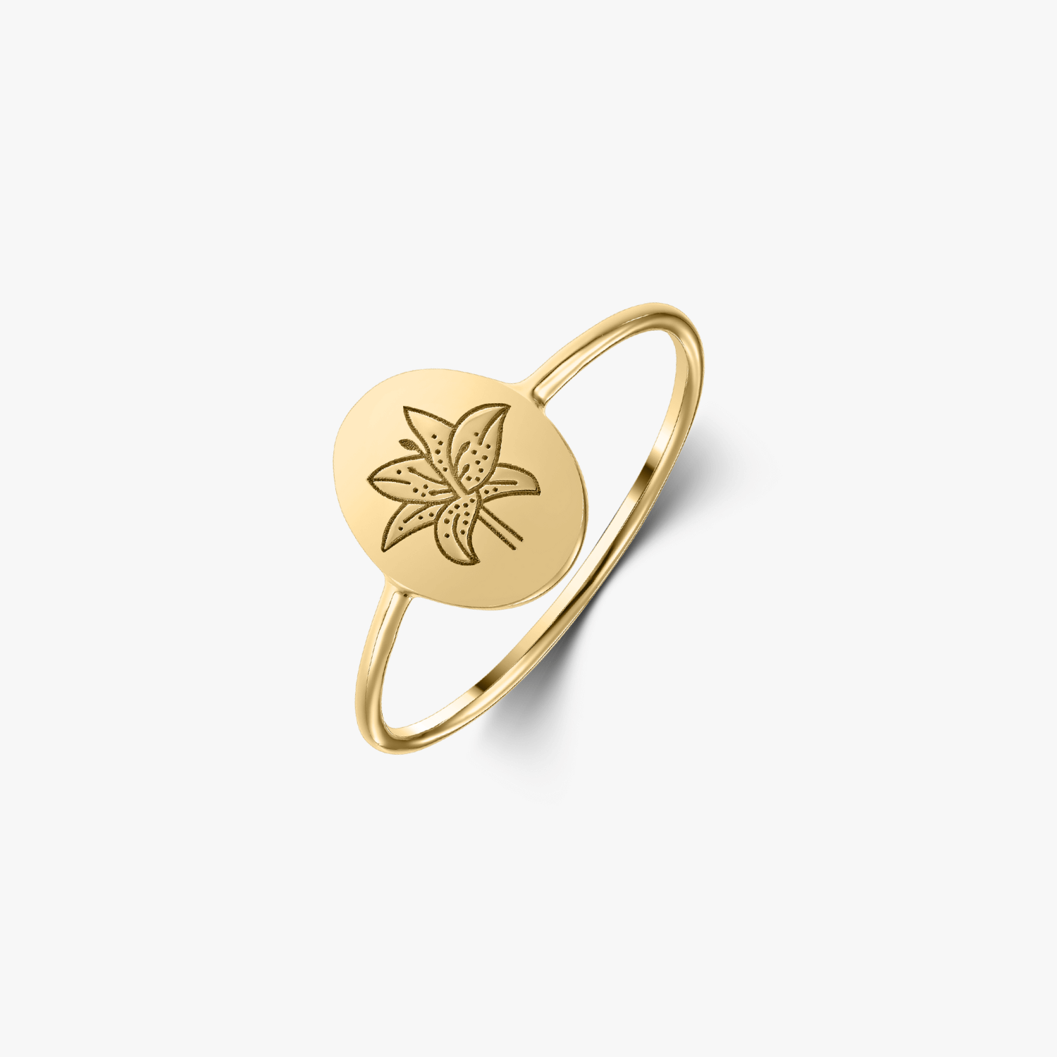 Сребърен пръстен Birth Flower Golden - Майска лилия - Indira