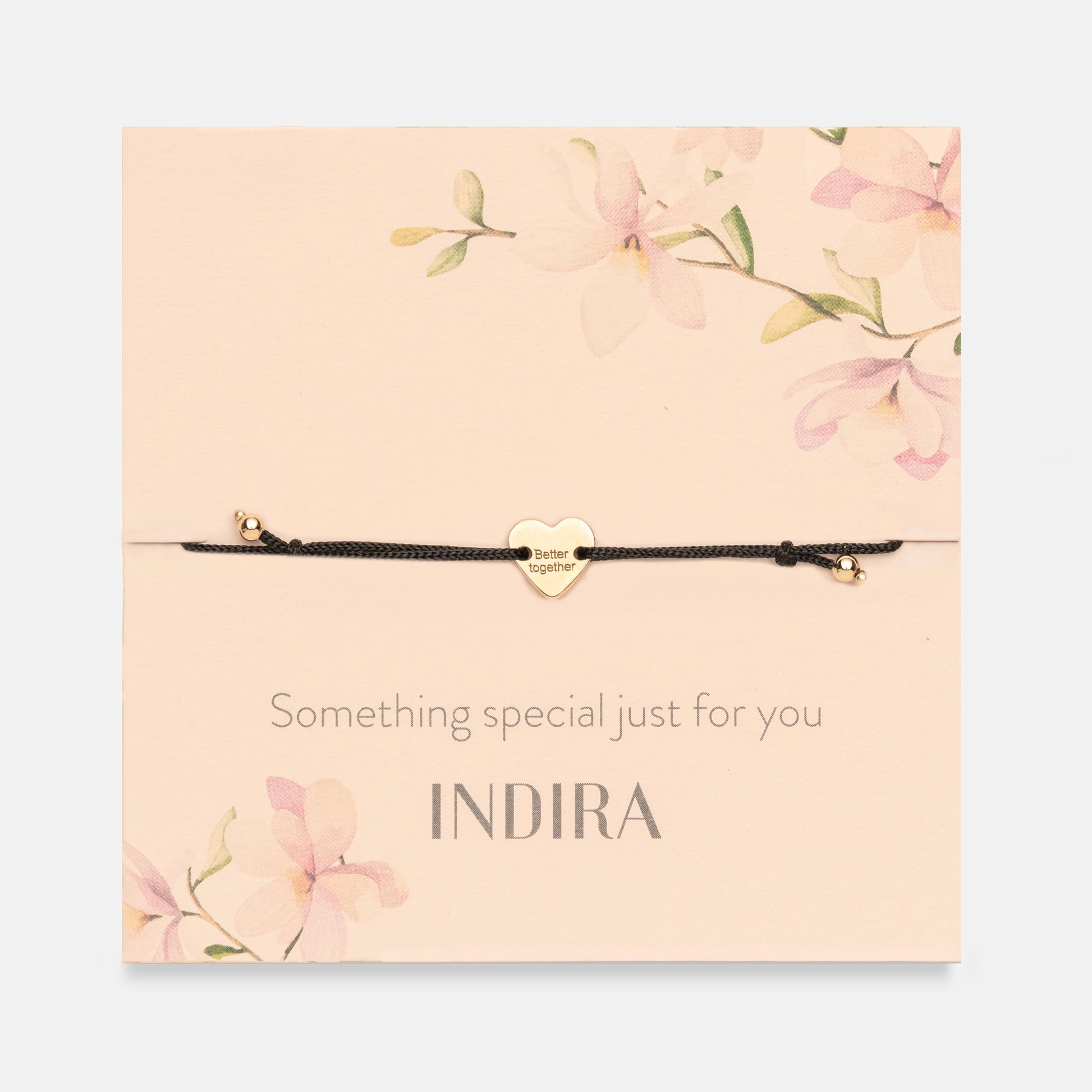 Сребърна гривна с връв Golden Better Together - Indira