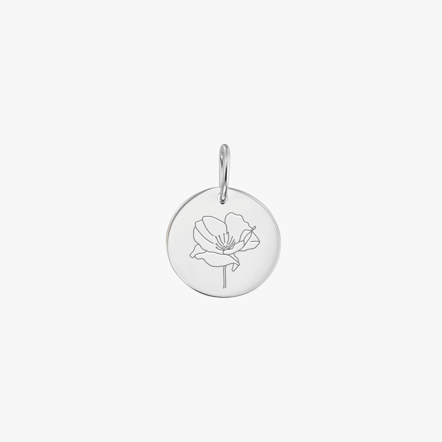 Златен медальон Birth Flower - Август Мак - Indira
