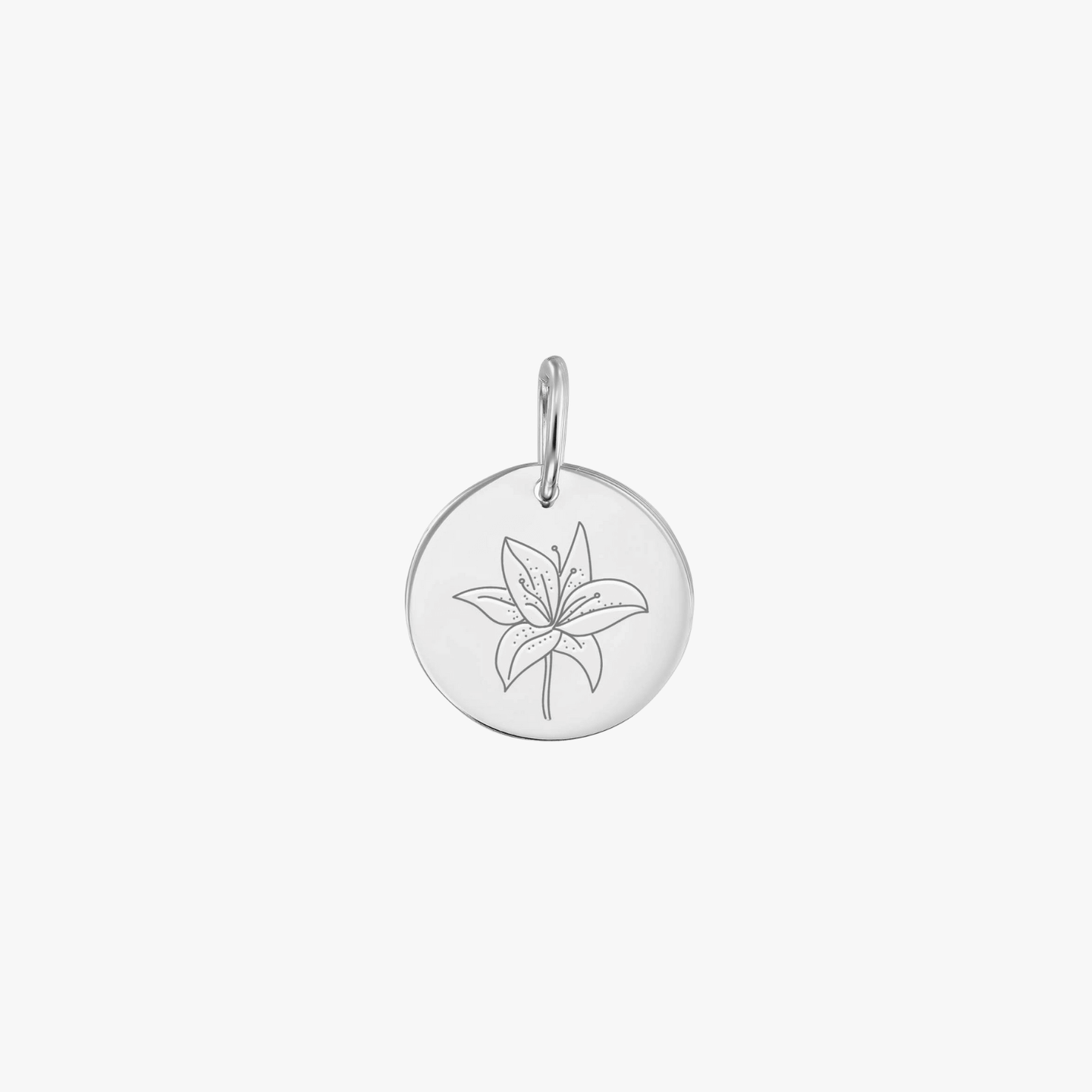 Висулка от бяло злато Birth Flower - May Lily - Indira