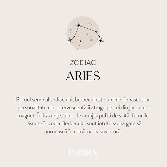 Colier din argint Silver Zodiac - Aries - Indira