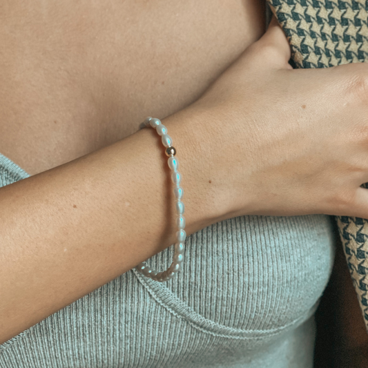 Brățară din aur Glamour - Perle Naturale - Indira