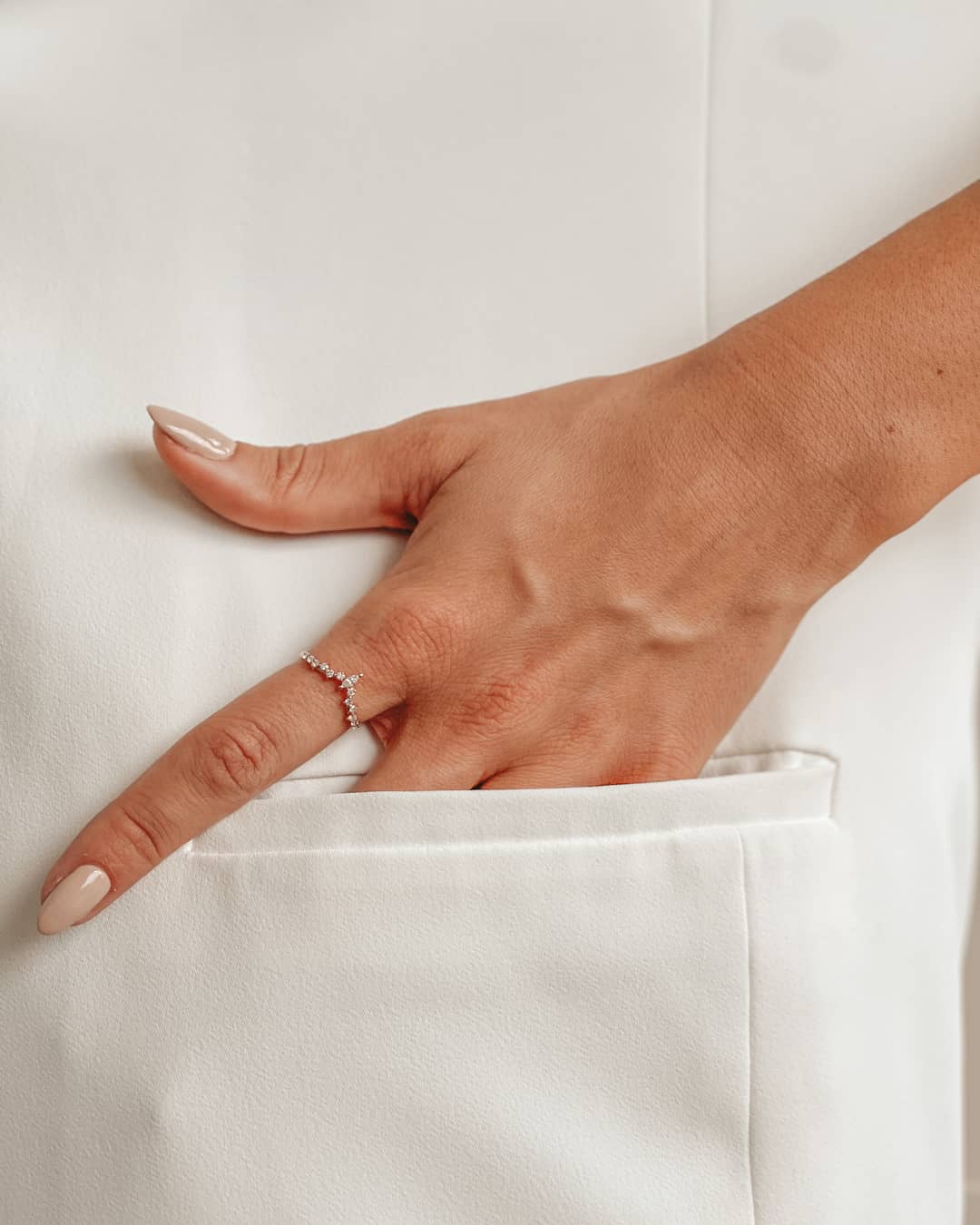 Златен пръстен Éternité - Диаманти - Indira