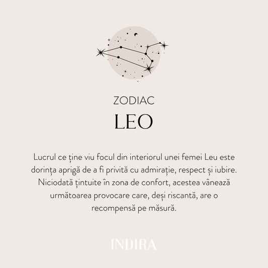 Colier din argint Golden Zodiac - Leo - Indira