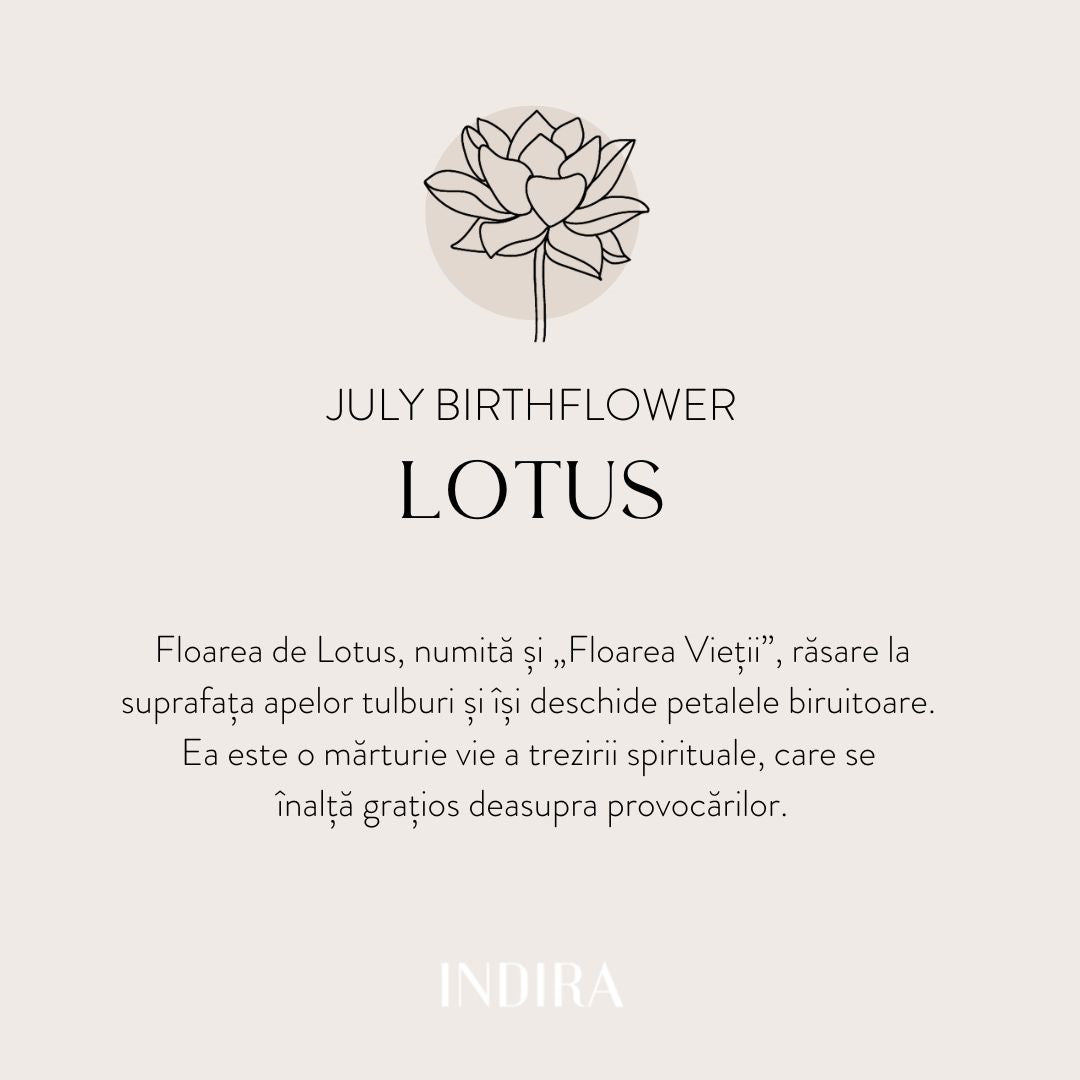 Сребърен пръстен Birth Flower - Юлски лотос - Indira