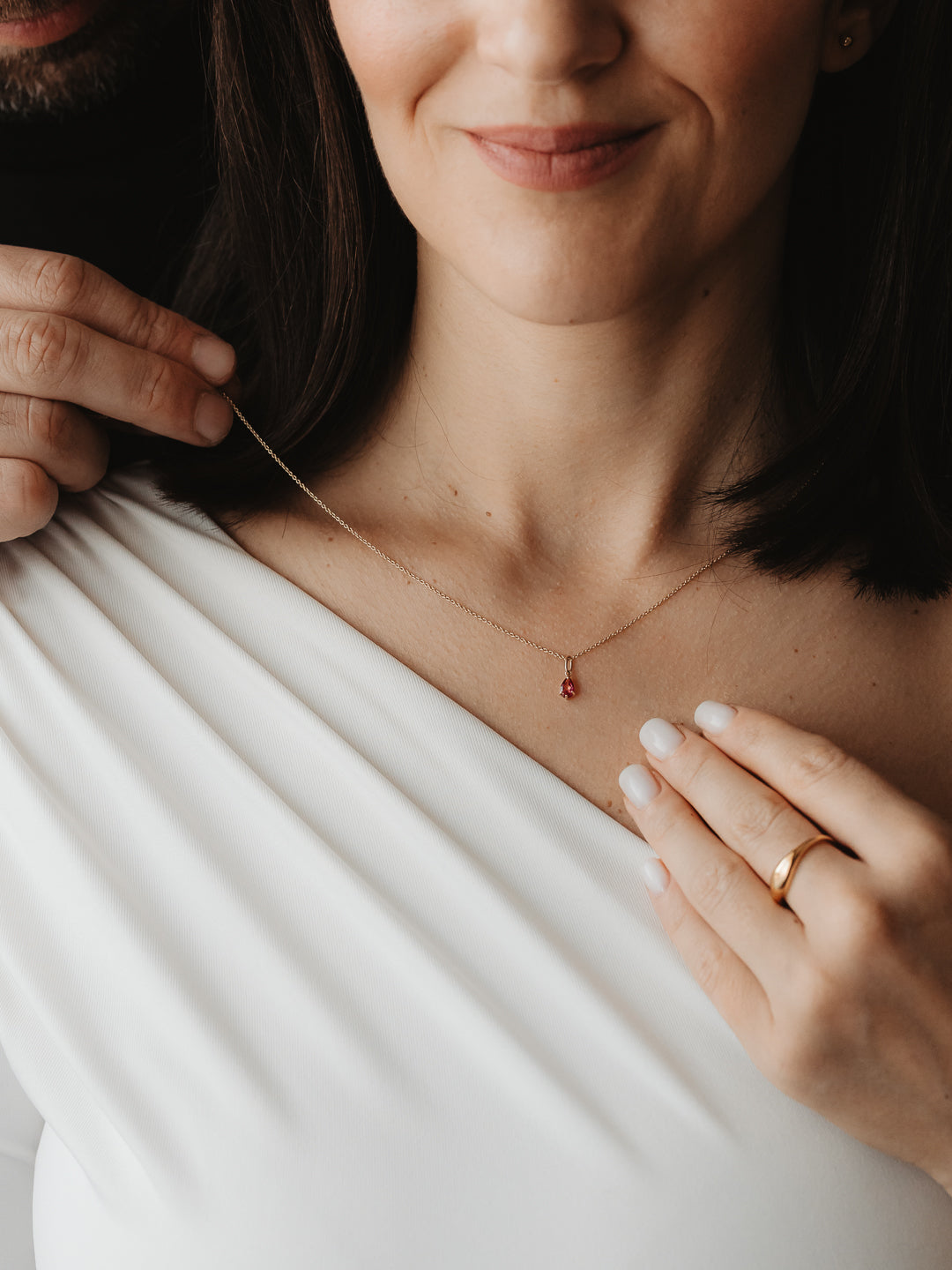 Pandantiv din aur Birthstone November - Citrin