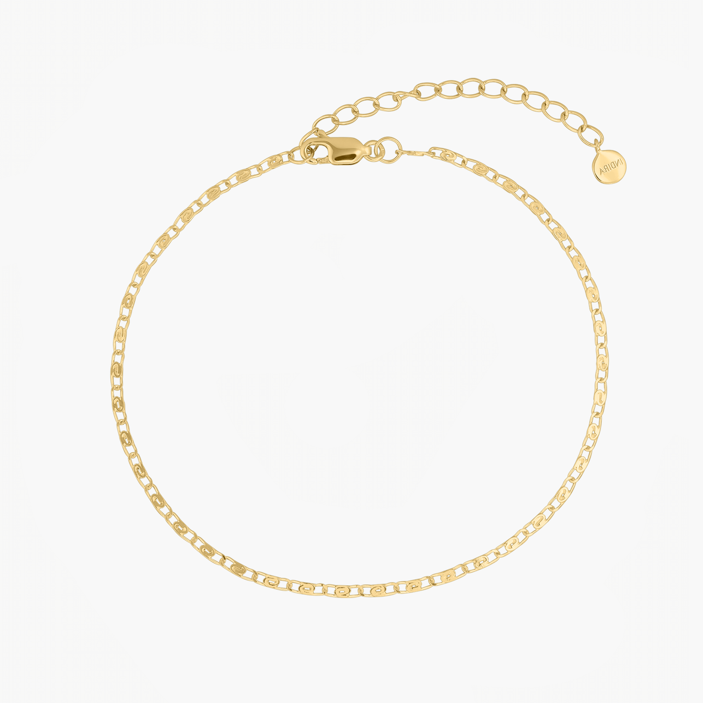Сребърна глезенка Golden Anchor - Indira