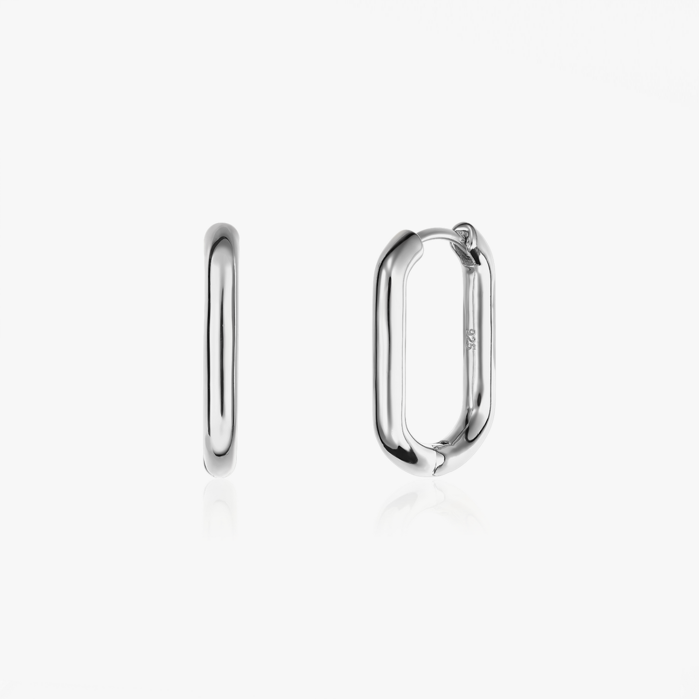 Сребърни обеци Square Hoops - Indira
