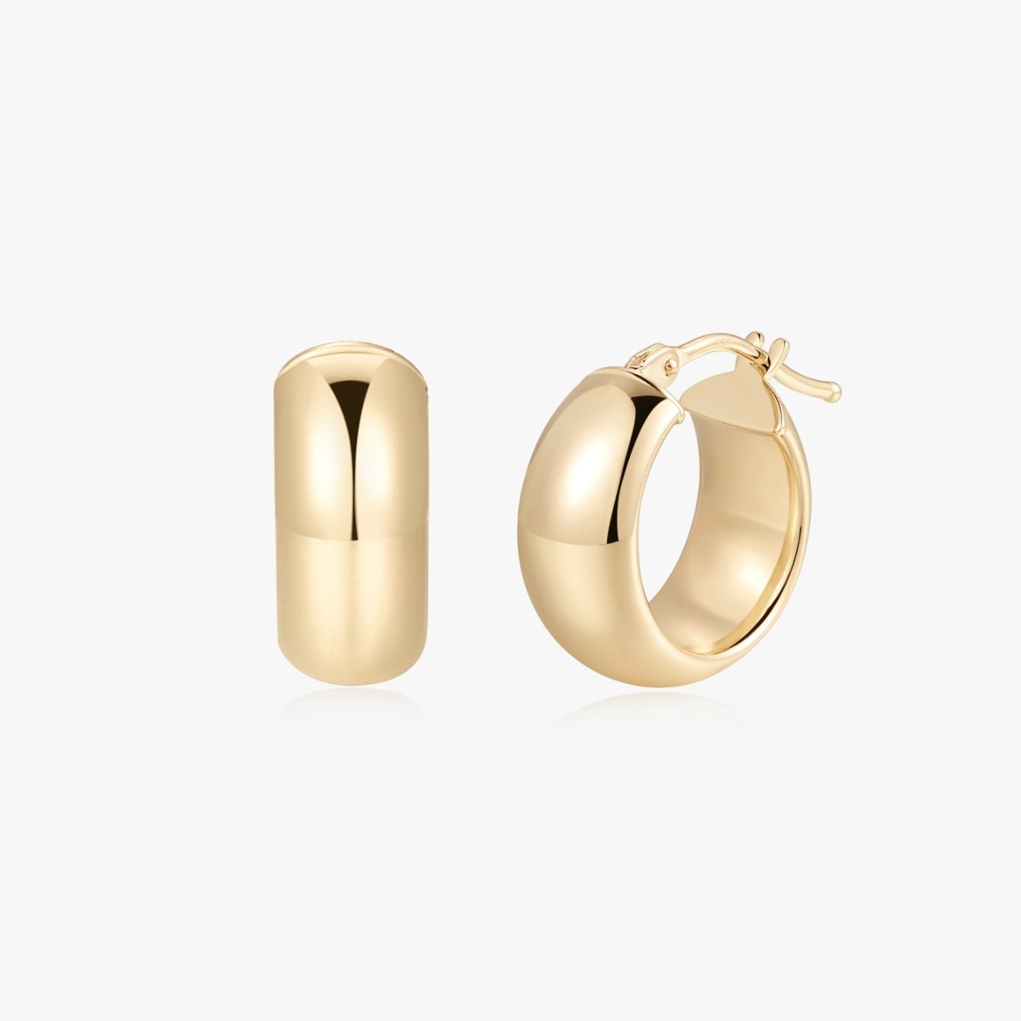 Смели Макси Обръчи Жълто Злато Обеци