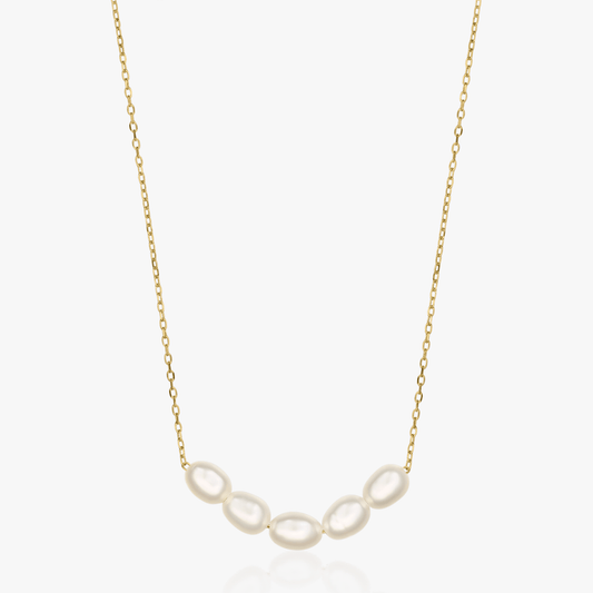 Colier din argint Golden Maia - Perle Naturale