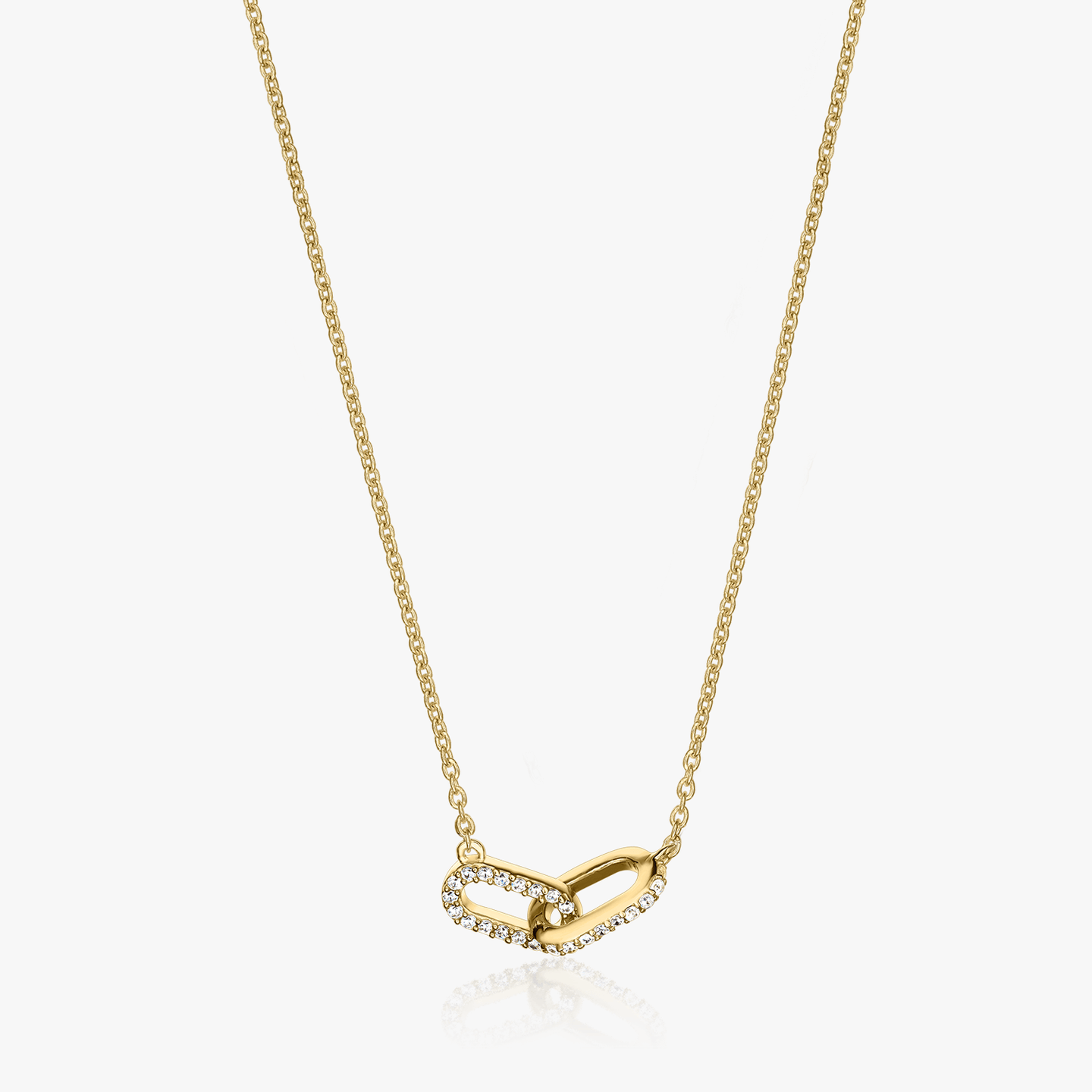 Сребърно колие Golden Jessica - цирконий - Indira
