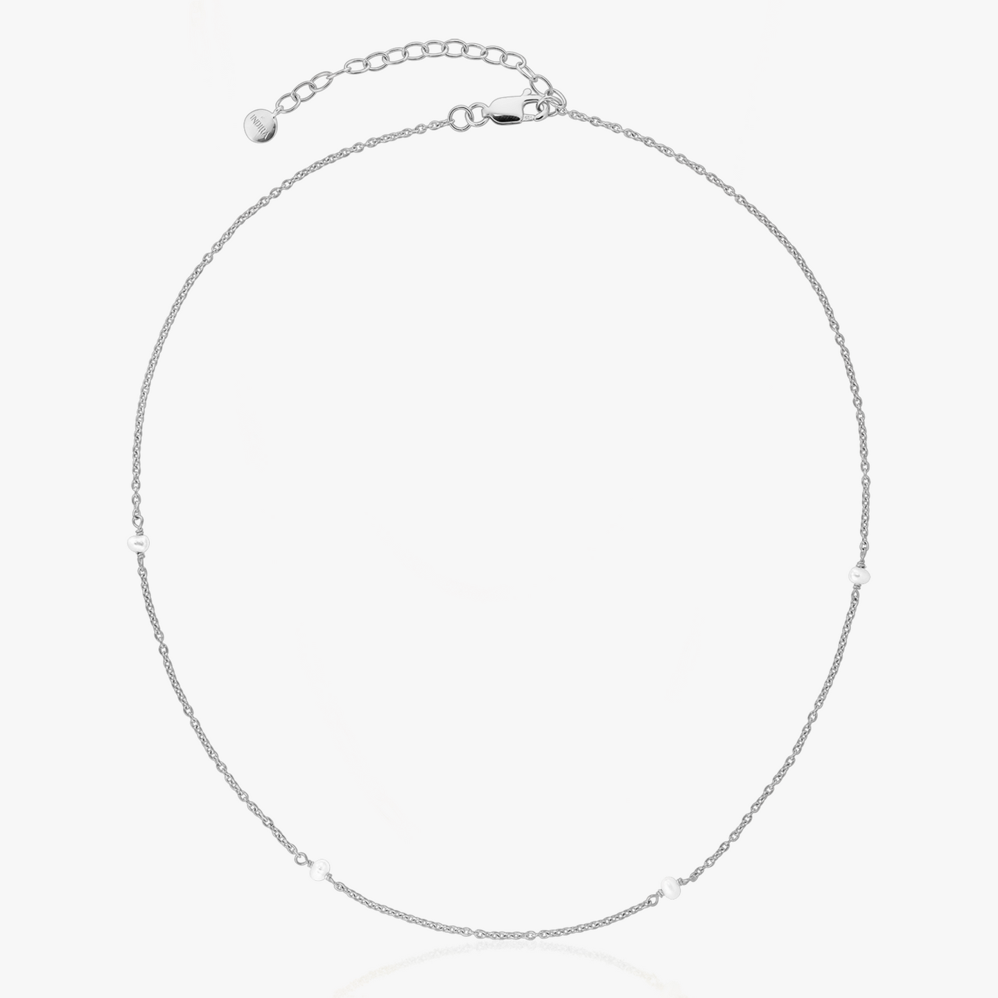 Сребърно колие Tiny Pearls - Indira