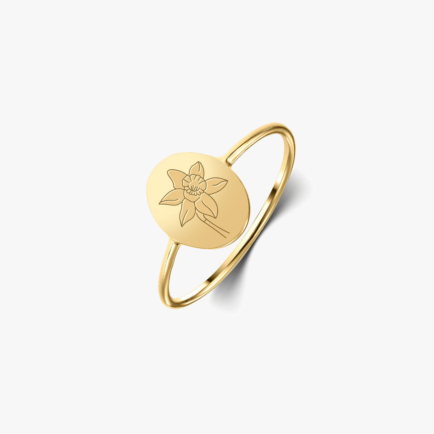 Сребърен пръстен Birth Flower Golden - March Daffodil - Indira