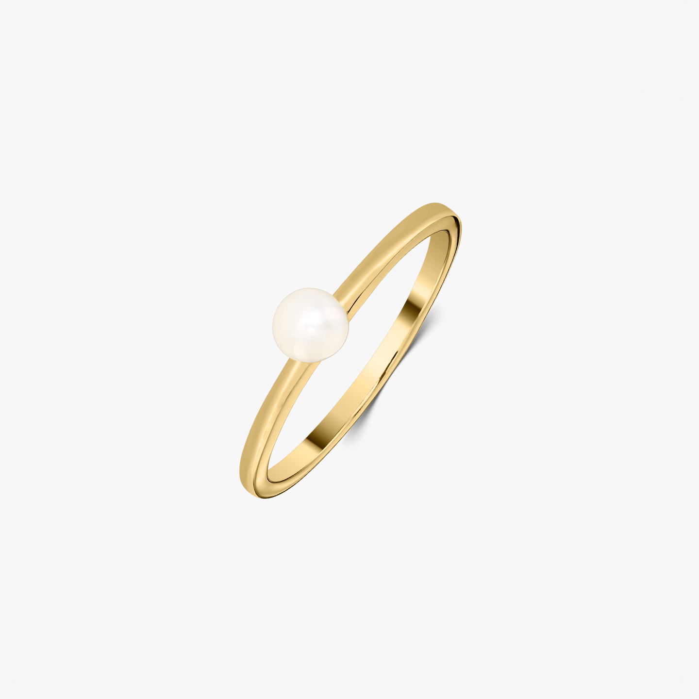 Сребърен пръстен Golden Pearl Solitaire - Indira