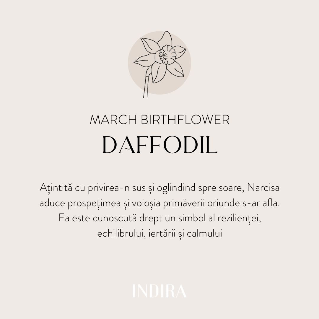 Сребърно колие Golden Birthflower