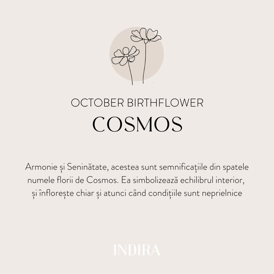 Сребърно колие Golden Birthflower