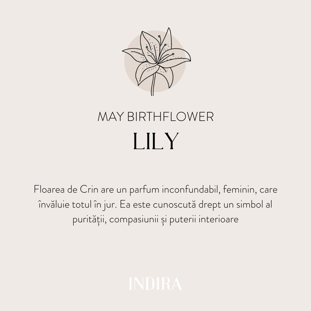 Сребърно колие Golden Birthflower