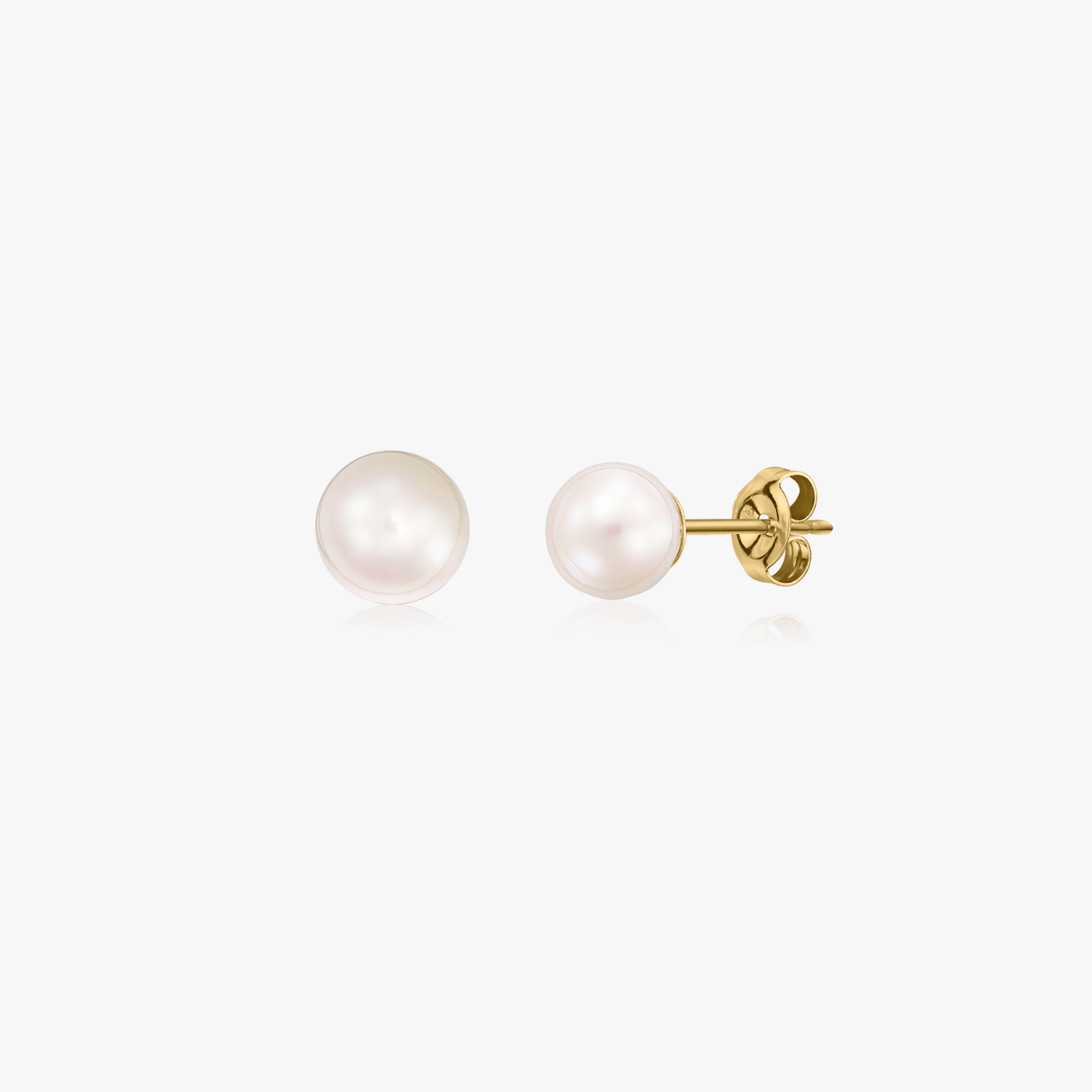 Златни обеци Pearl Studs - Indira