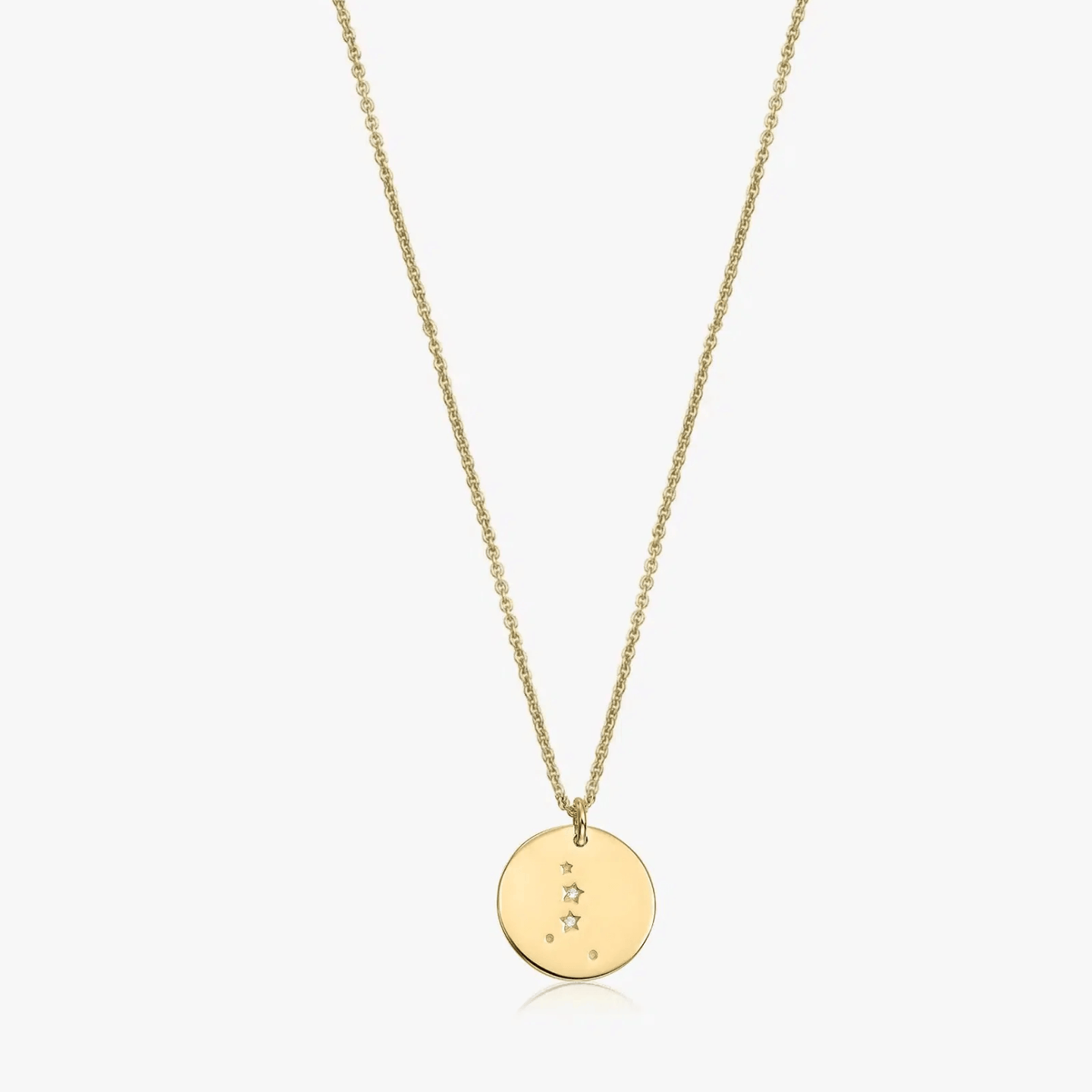 Сребърно колие Golden Zodiac - Рак - Indira