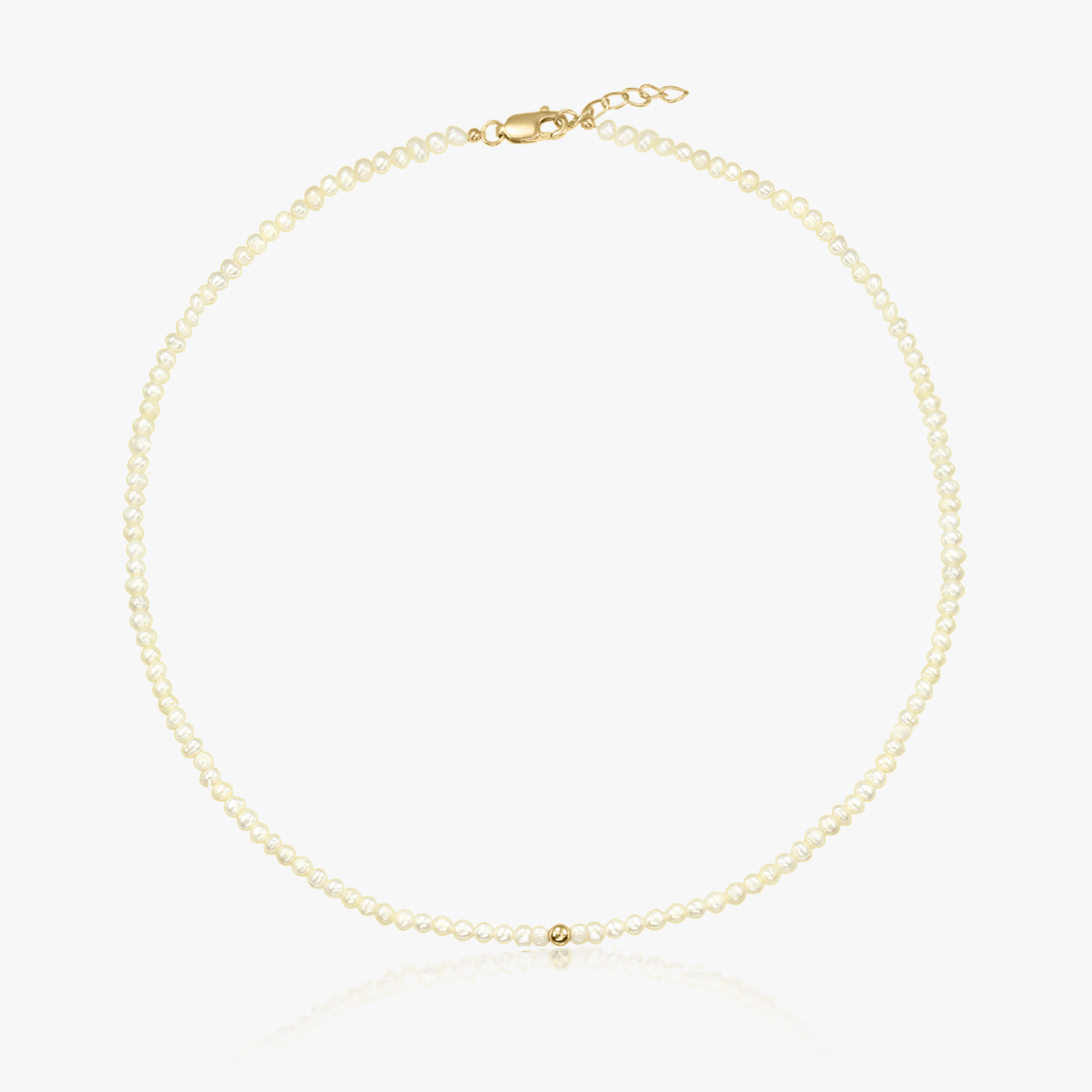 Златно колие Glamour - Естествени Перли - Indira